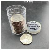 Roll of Bicentennial Kennedy Half Dollars