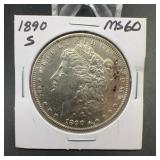 1890-S Morgan Silver Dollar