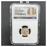 1945 Mercury Dime NGC Brilliant UNC Bag Fragment