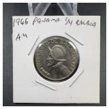 1966 Panama 1/4 Balboa Coin
