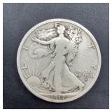 1917-D Walking Liberty Half Dollar Silver