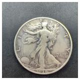 1938-D Walking Liberty Half Dollar Silver Coin