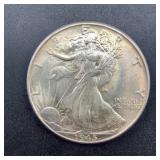 1945 Walking Liberty Silver Half Dollar
