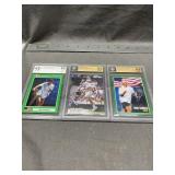 3 Graded Tennis Cards