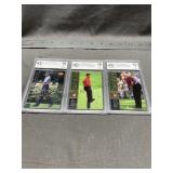 3 Graded 10 Tiger Woods Cards