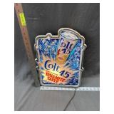 Colt 45 Malt Liquor Beer Sign (light works)