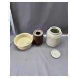 Crock and Red Wing Stone Ware Pottery