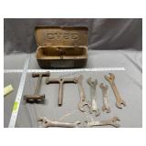 Case Tool Box w/ 9 Case Wrenches