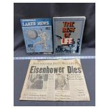 Minneapolis Laker News 1952, Eisenhower Dies newsp