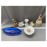 Assorted glassware and figurines