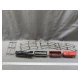 Metal Train with tracks