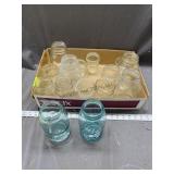 Assorted vintage mason jars