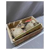 Vintage glass bottles in vintage Pepsi crate