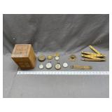 Pocket watches, tobacco case, measuring sticks