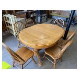 56" L x 42"W X 31"H Wood Kitchen Table w/ 6 Chairs