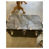 vintage trunk w/ wool blankets