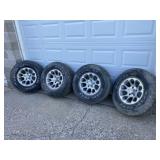 4 - LT265/75R16 M/S Radial AT Wheel Trac Tires & R