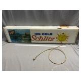 Schlitz Clock & Sign, needs new cord end, unable t