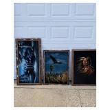 Pictures Framed & Painted on a felt canvas