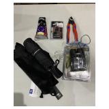 Locks, Binoculars, Umbrella, & Wire Cutters
