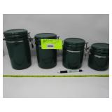 Glass Green Canisters