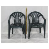 2 Green Lawn Chairs