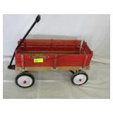 Red Radio Flyer Town and Country Wood Wagon