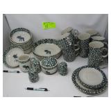 Folk Craft Moose Country Dishware Set