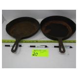 2 Cast Iron Pans