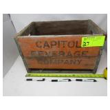 Capitol Beverage Company Wood Crate