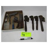 Pipe Wrenches and Various Tools