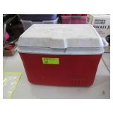 Red Rubber Maid Cooler