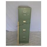 Light Blue/Green 4 Drawer Filing Cabinet