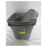 3 Sterilite 18 Gallon Totes