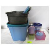 3 Totes and Various Sized Organizing Bins