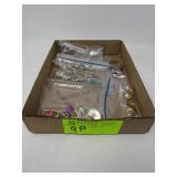 various pierced and clip earrings