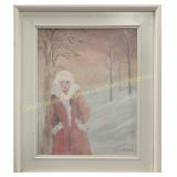 Oil on canvas signed indistinctly Huile sur toile