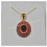 1/20th 22K gold plated enhanced ruby (10.30 cts)