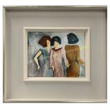 Oil on board signed indistinctly 8" x 10" Huile