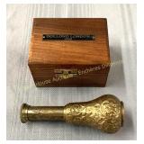 Vintage style brass telescope with box, Tï¿½lescope