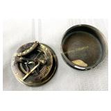 Brass compass, Boussole en laiton, 3" dia.