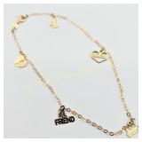10K Yellow gold charm bracelet. Bracelet ï¿½