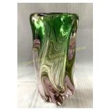 Val St. Lambert crystal vase en cristal 5" x 9.5"