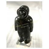 Signed inuit sculpture on lucite base, Sculpture