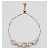 Sterling silver rose gold plated rose quartz