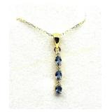 Sterling silver gold plated tanzanite (0.57cts) &