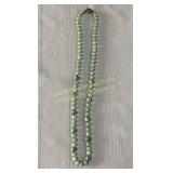 Jade & cloisonne necklace, Collier jade et