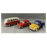 (3) Metal vehicles, Vï¿½hicules en mï¿½tal, 7" L