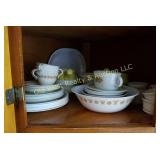 Cupboard of Pyrex Dishes & Misc.