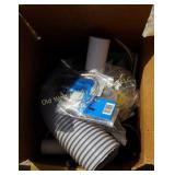 Box of Dryer Hose Clamps & Miscellaneous